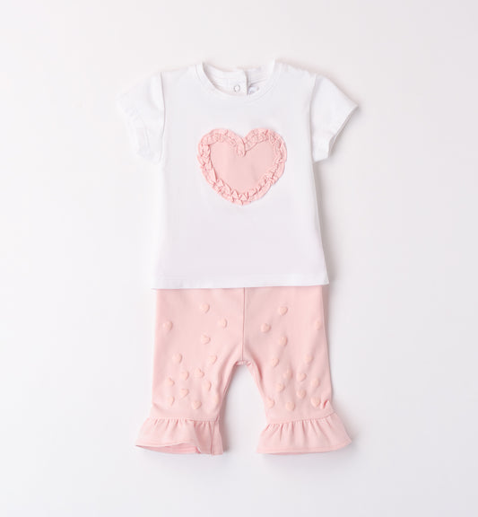 MINIBANDA - completo 2 pz cuore abbigliamento est 25 b - GIRL