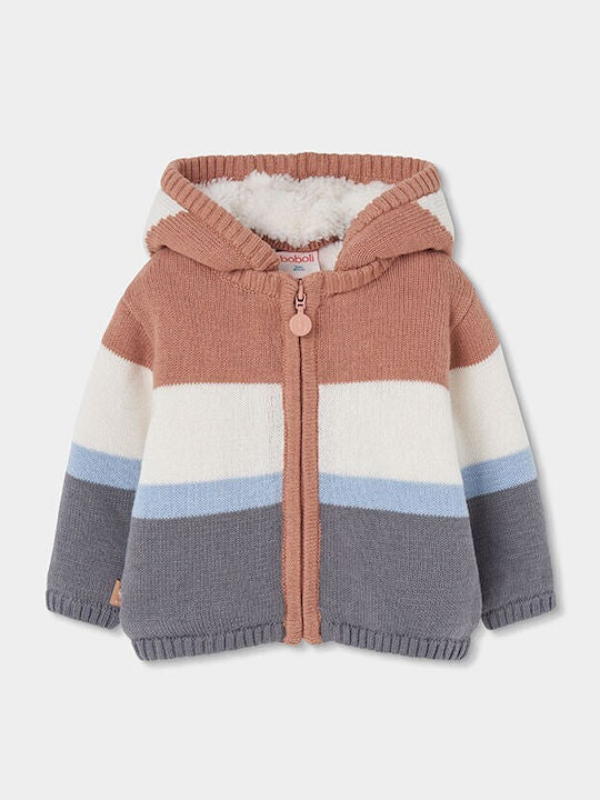 BOBOLI - giaccone imbottito marrone/azzurro- invernale