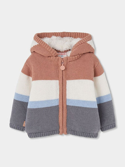 BOBOLI - giaccone imbottito marrone/azzurro- invernale