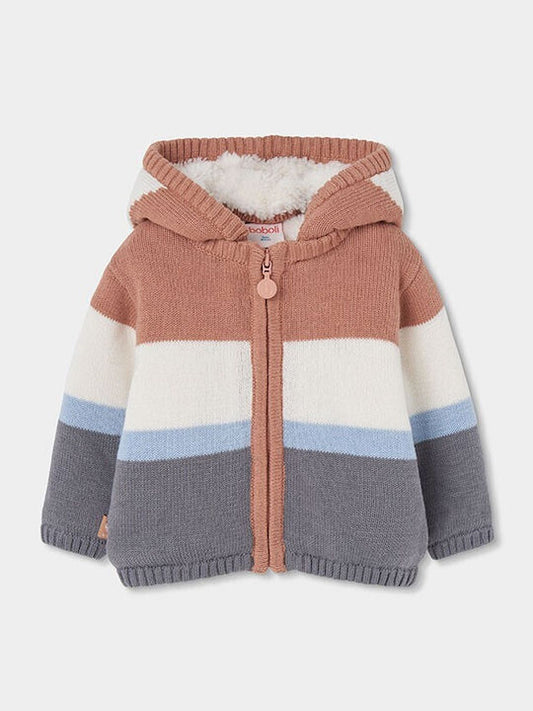 BOBOLI - giaccone imbottito marrone/azzurro- invernale