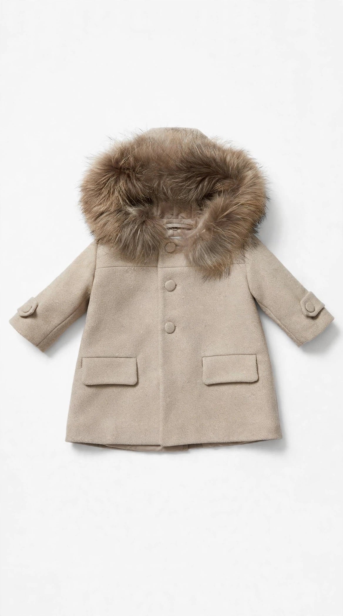 I&M - cappotto con pellicciotto beige