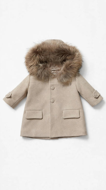 I&M - cappotto con pellicciotto beige