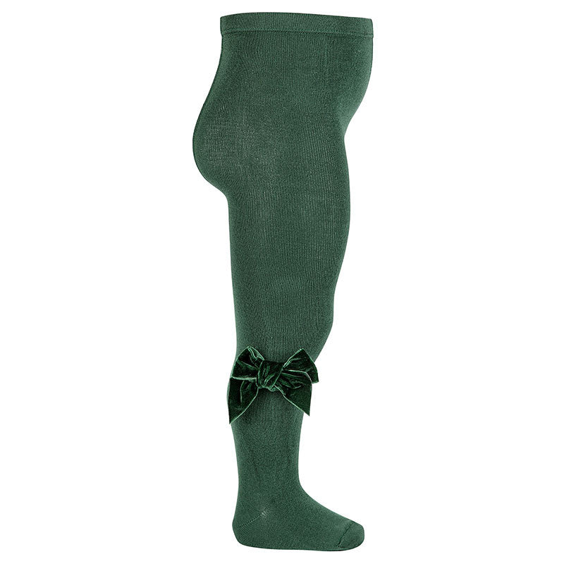 CONDOR- calzamaglia con fiocco in velluto verde- invernale