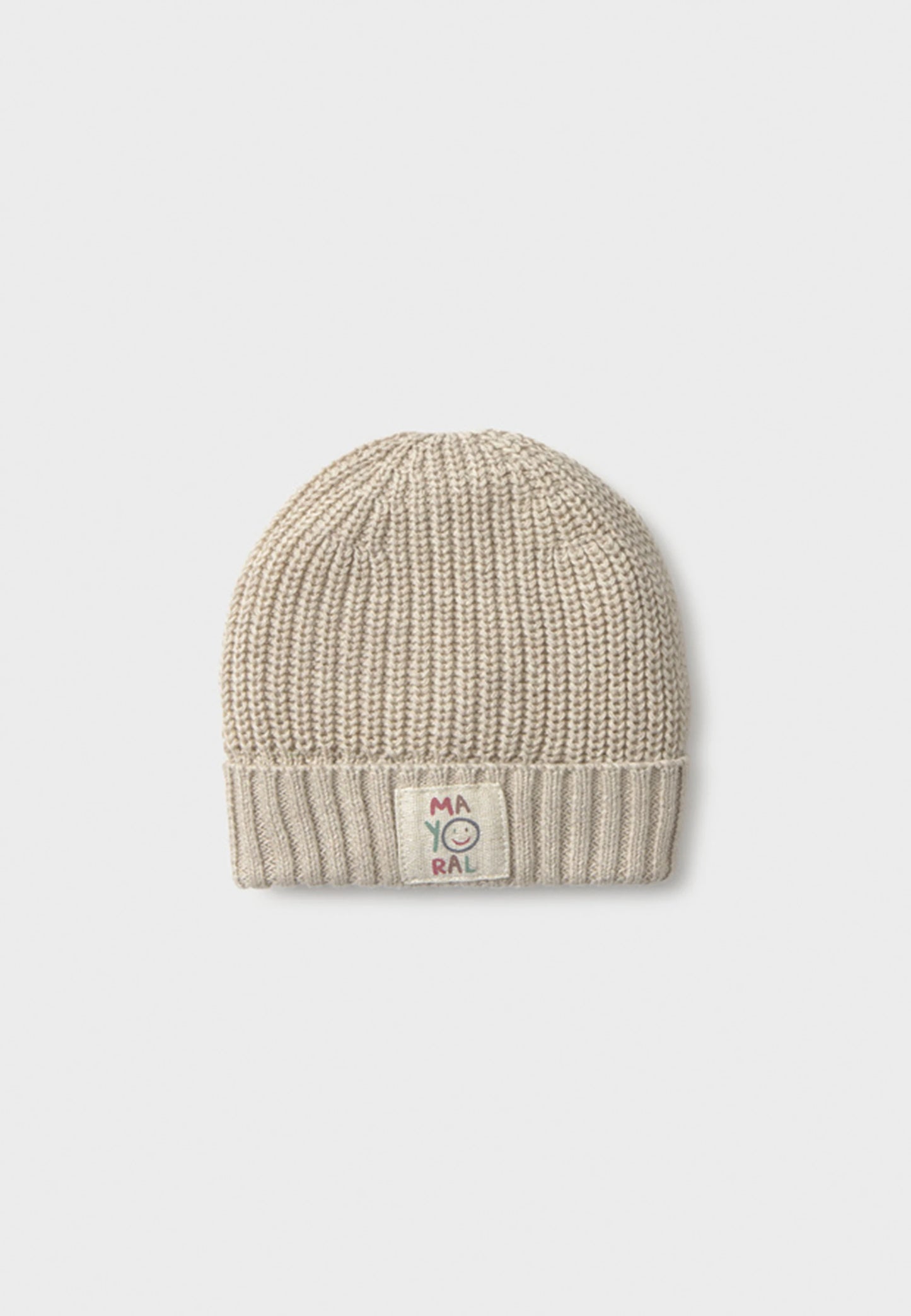MAYORAL-cappellino maglia beige-invernale