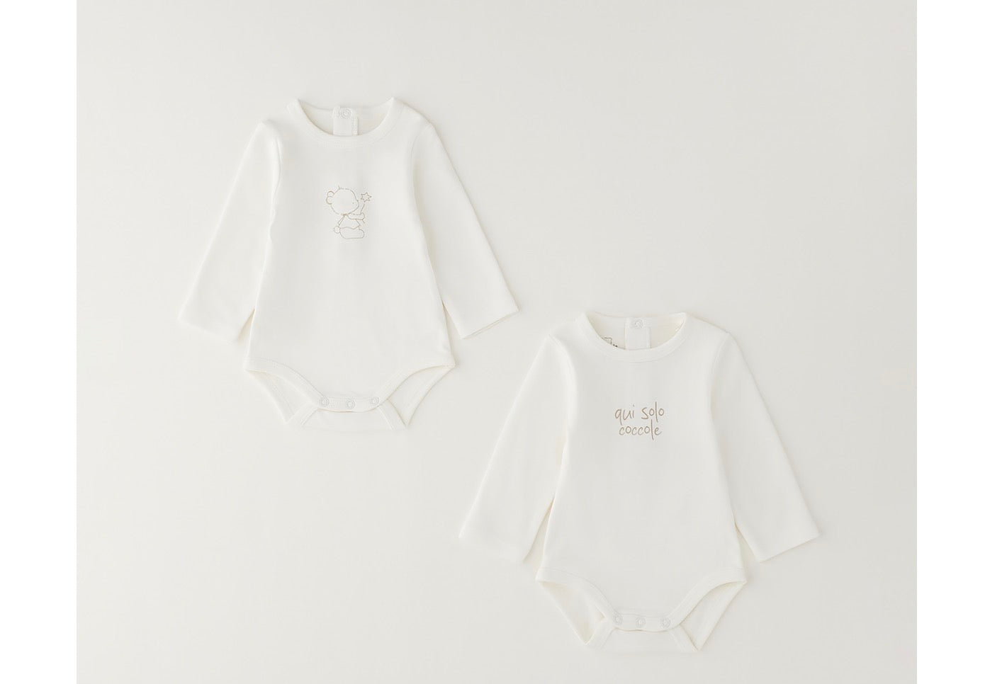 MINIBANDA - set 2 body bianco - invernale