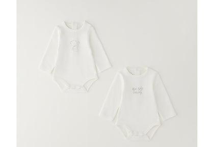 MINIBANDA - set 2 body bianco - invernale