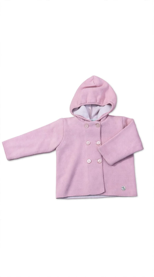 GRANLEI-cappottino in maglia rosa-invernale