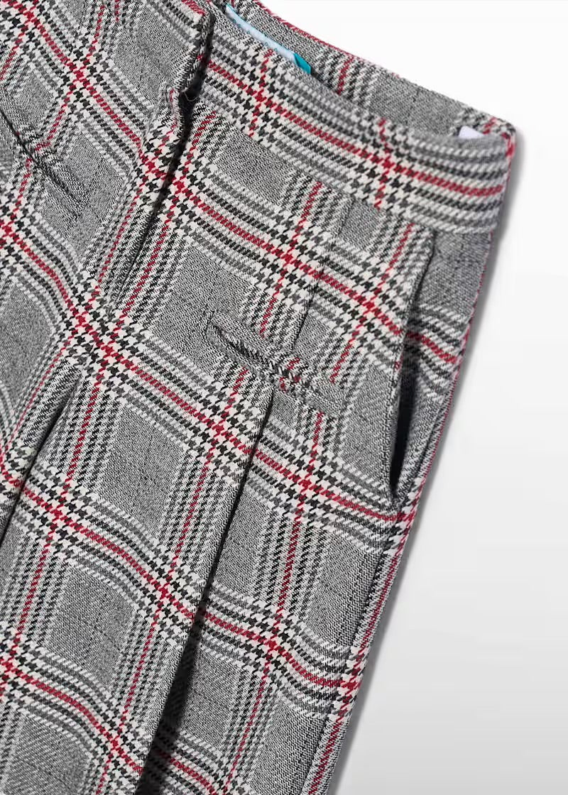 ABEL & LULA - pantalone lungo quadri grigio - invernale