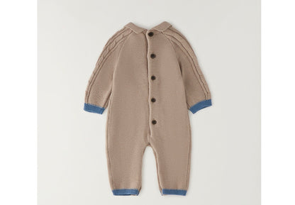 MINIBANDA - tutina in maglia beige - invernale
