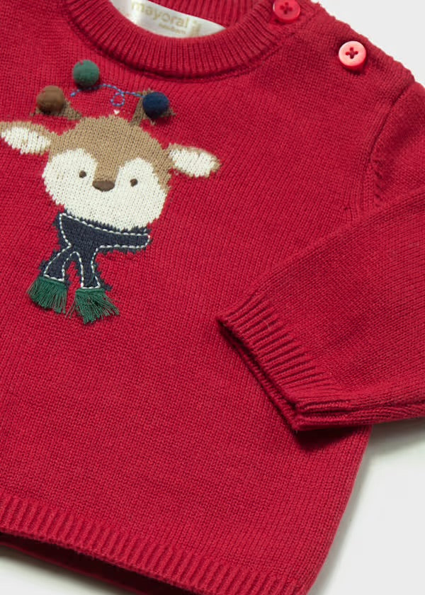 MAYORAL-completo shorts con calzamaglia renna rosso-invernale