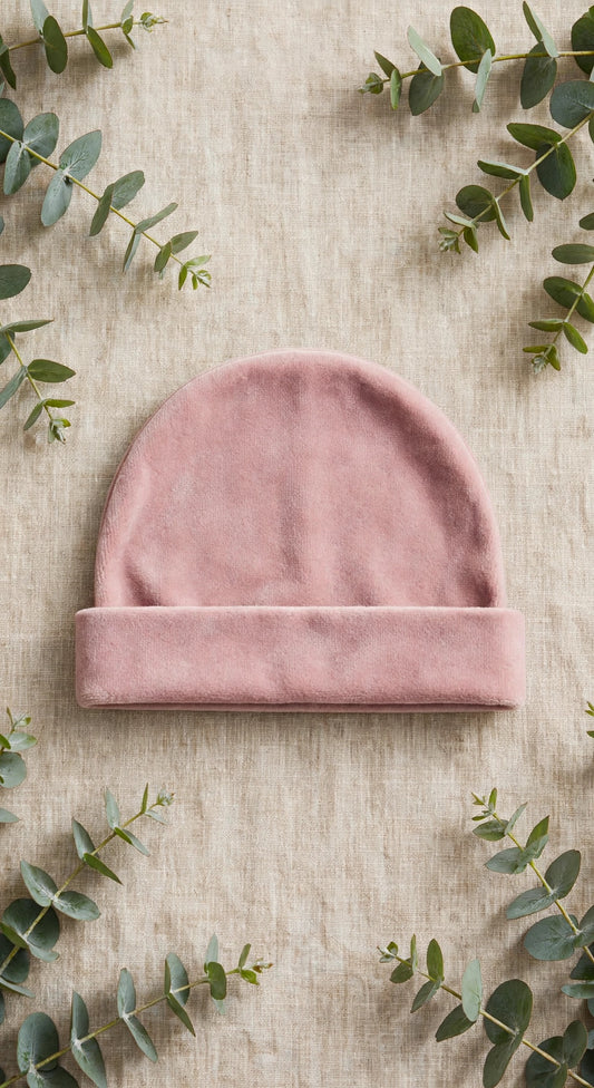 PAPPA E LATTE - cappellino ciniglia cipria- invernale