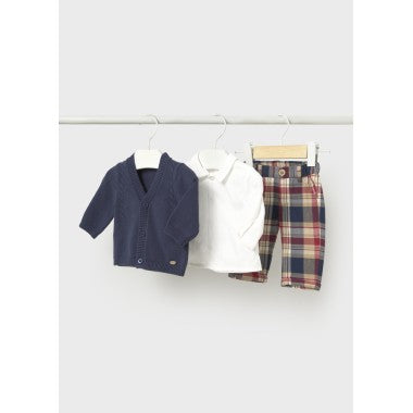 MAYORAL-completo 3 pezzi blu/rosso