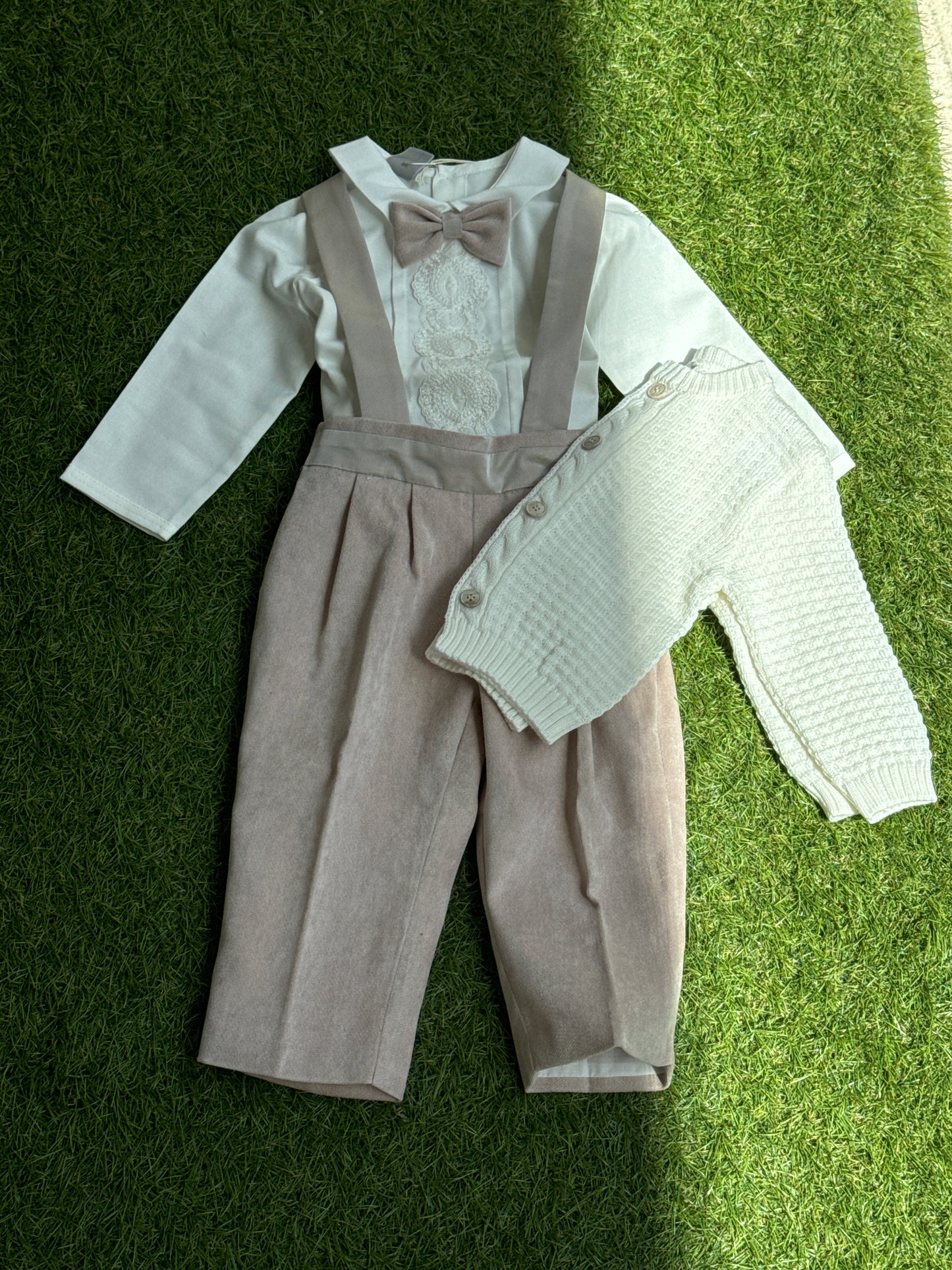 MARLÙ - completo 4 pezzi bimbo vaniglia/cammello