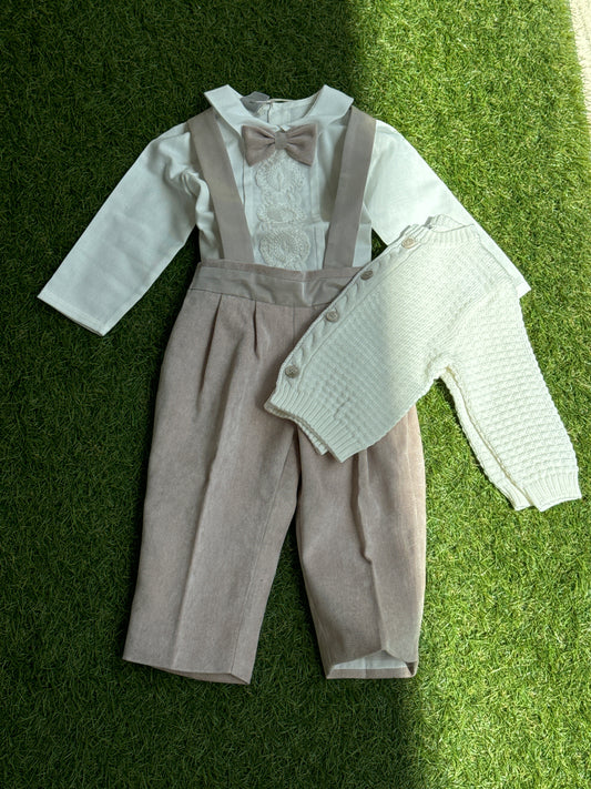 MARLÙ - completo 4 pezzi bimbo vaniglia/cammello