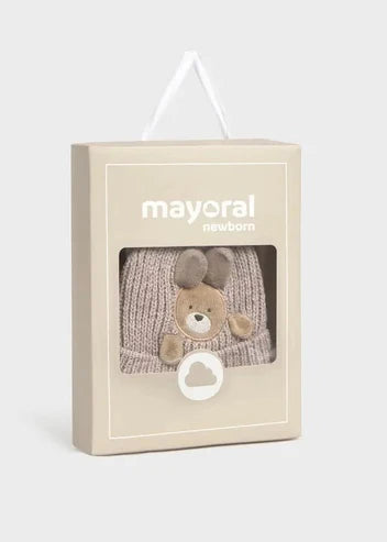 MAYORAL-cappello e calzini beige-invernale