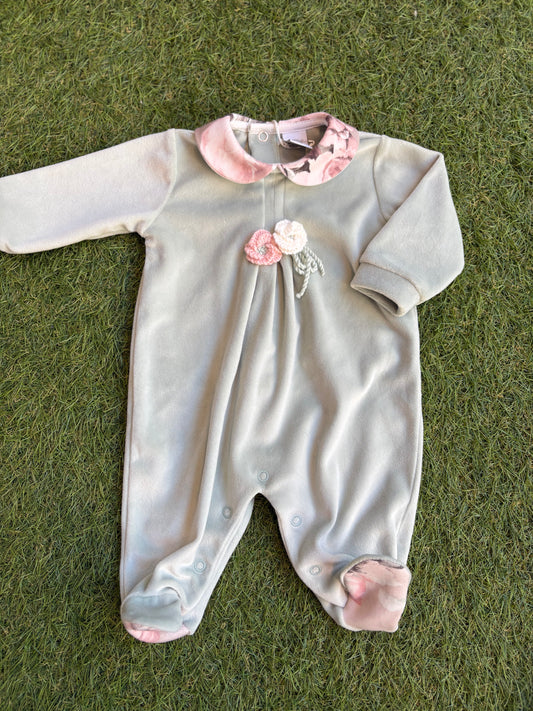 MARLÙ - tutina in ciniglia lichene / rosa / vaniglia (set n 29) invernale