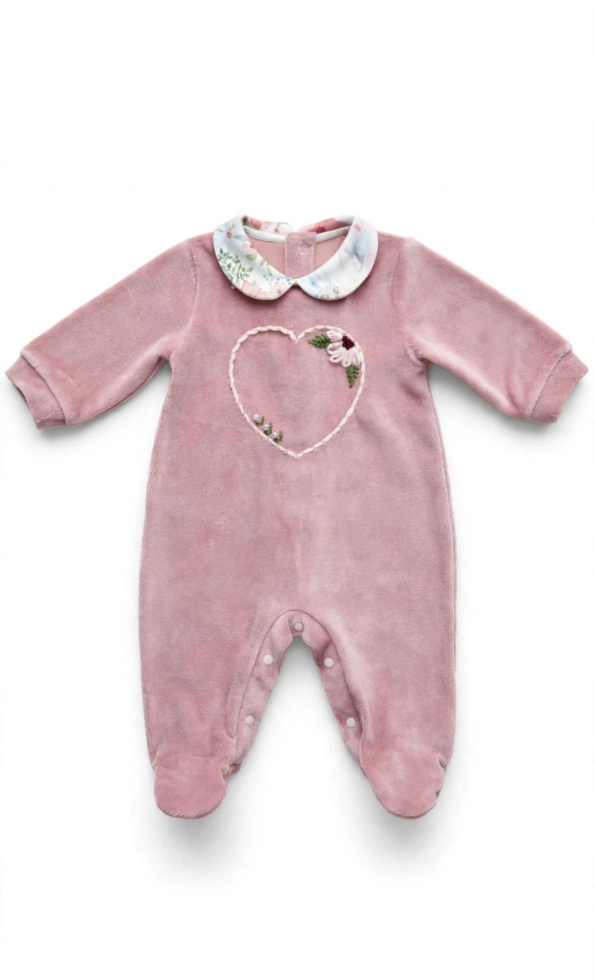 BARCELLINO - tutina ciniglia rosa antico - invernale