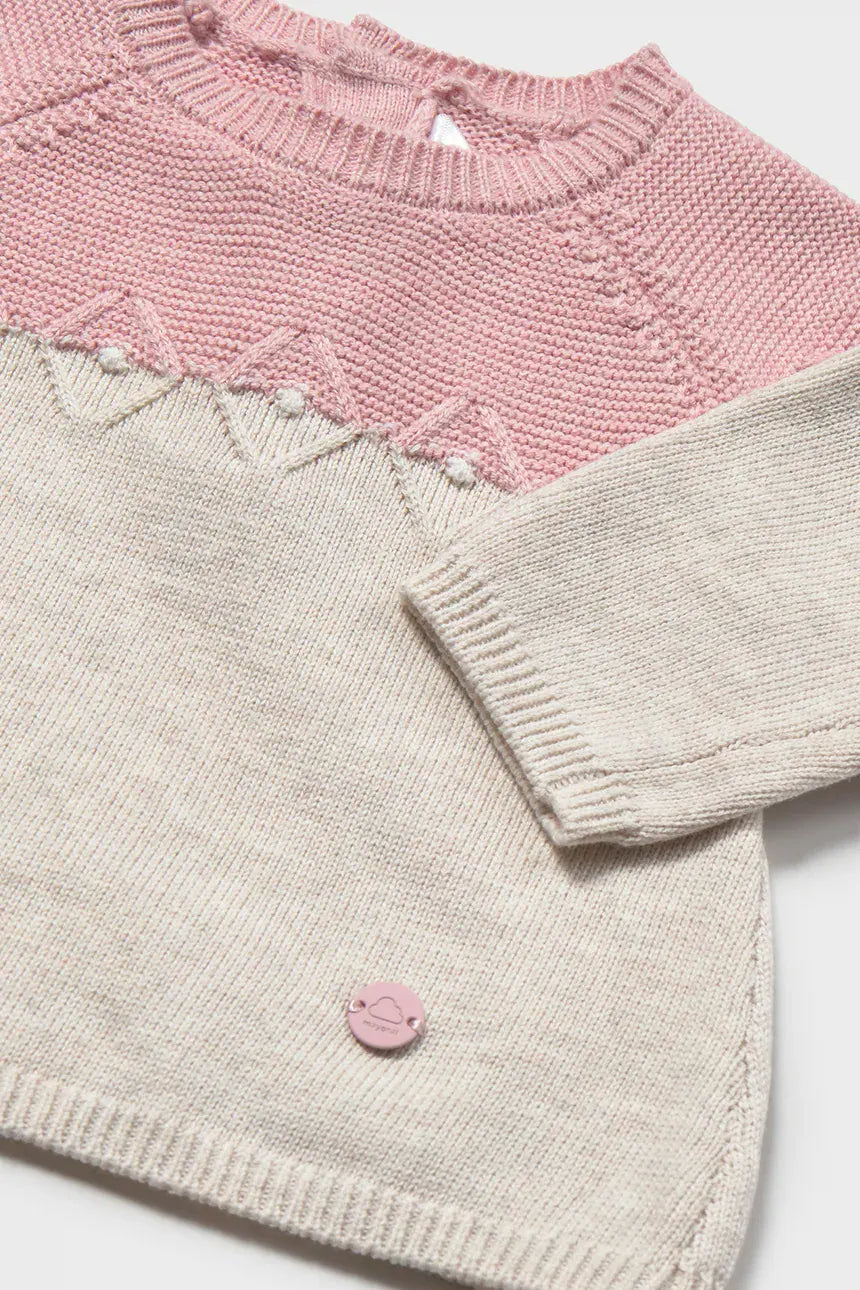 MAYORAL-completino short 3pz panna/rosa-invernale