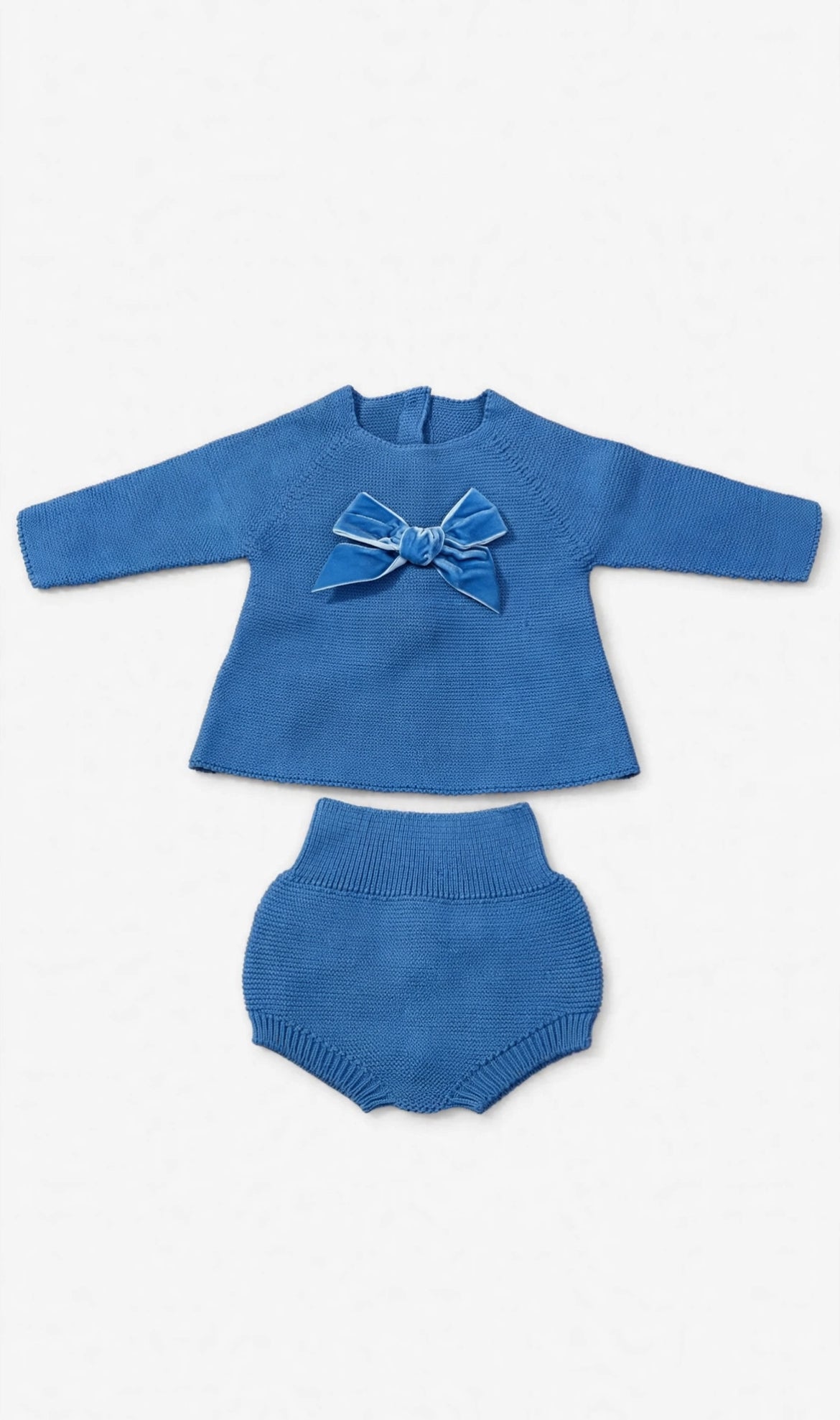 CONDOR-completino fiocco velluto azzurro-invernale