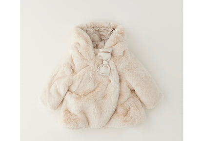 MINIBANDA - cappottino pelliccia beige - invernale