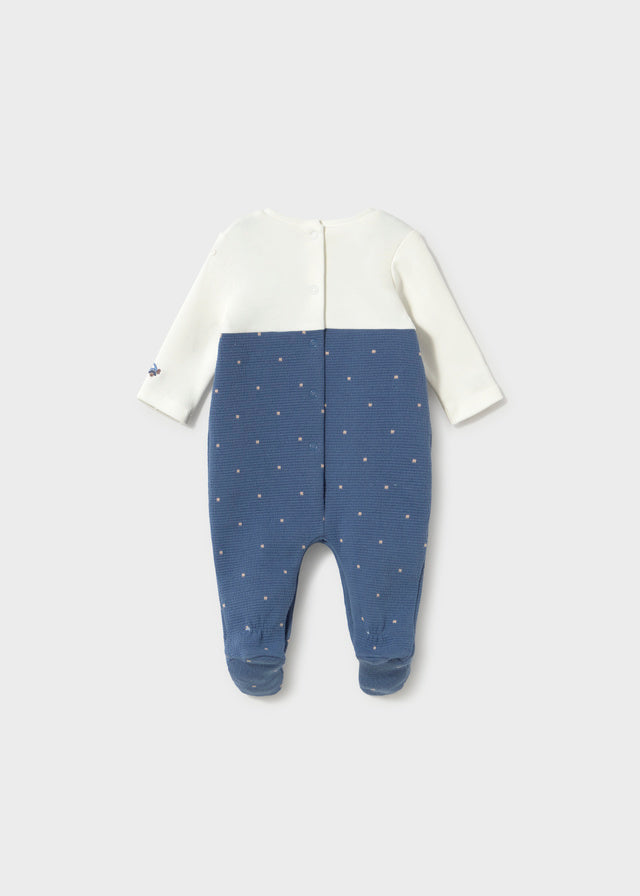 MAYORAL-tutina neonato bianco/blu-invernale