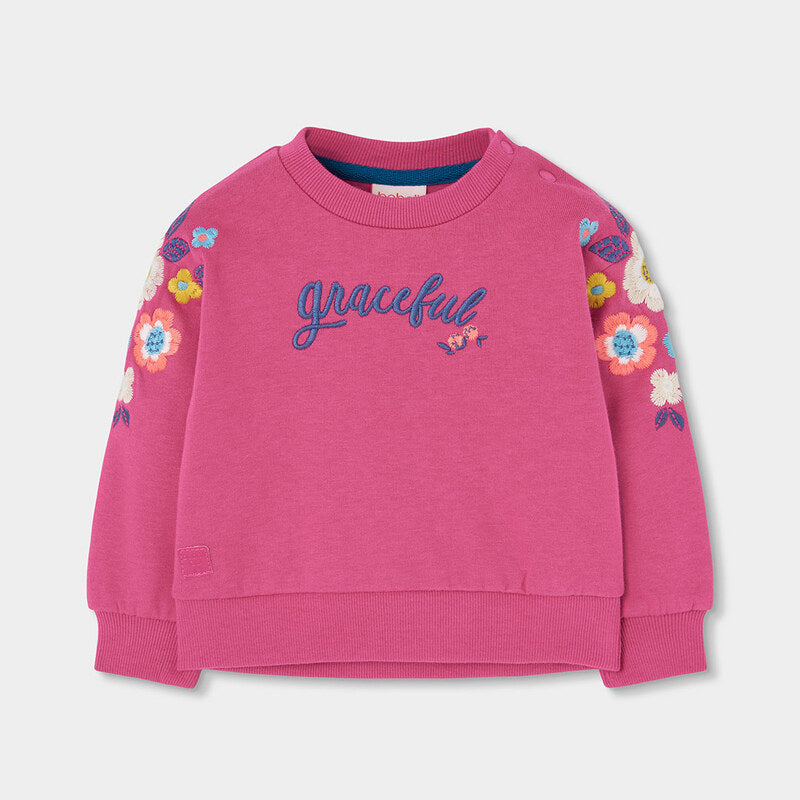BOBOLI - felpa graceful blu/fucsia- invernale