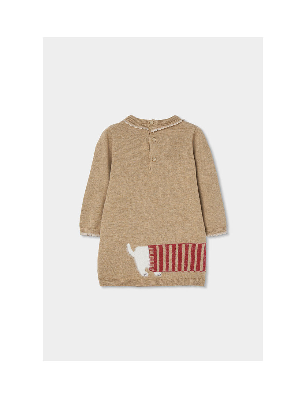 BOBOLI-abito maglia paris beige-invernale