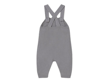 MAYORAL-completo salopette tricot grigio/beige-invernale