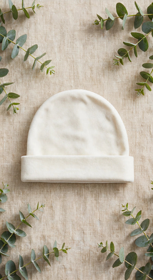 PAPPA E LATTE - cappellino ciniglia bianco - invernale