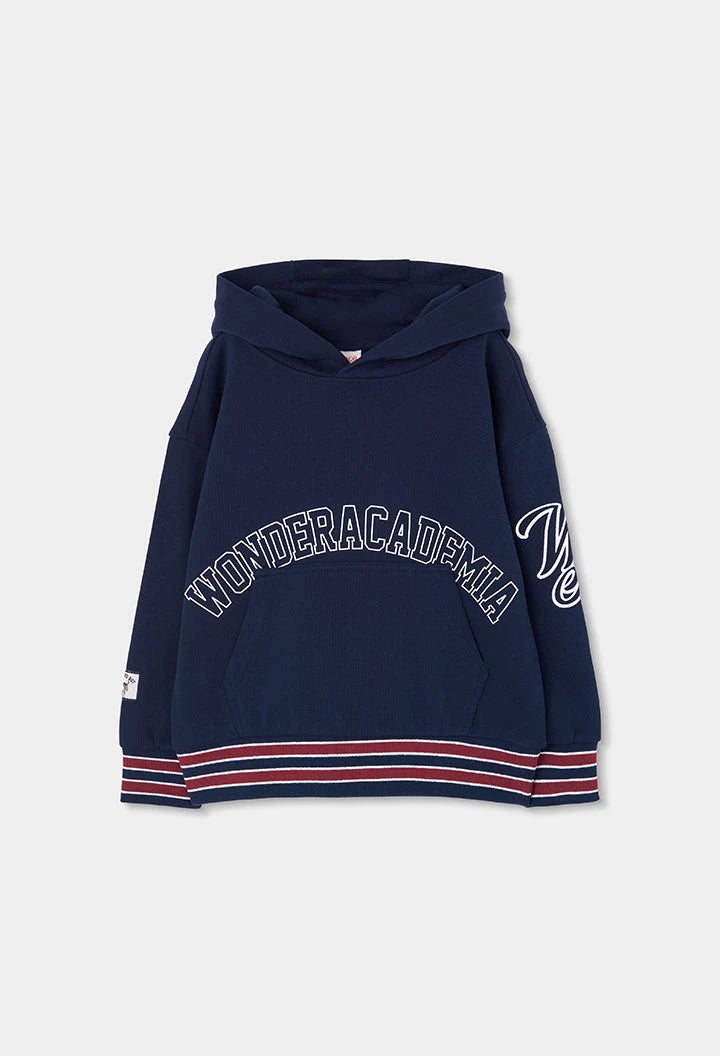 BOBOLI - felpa con cappuccio blu - invernale