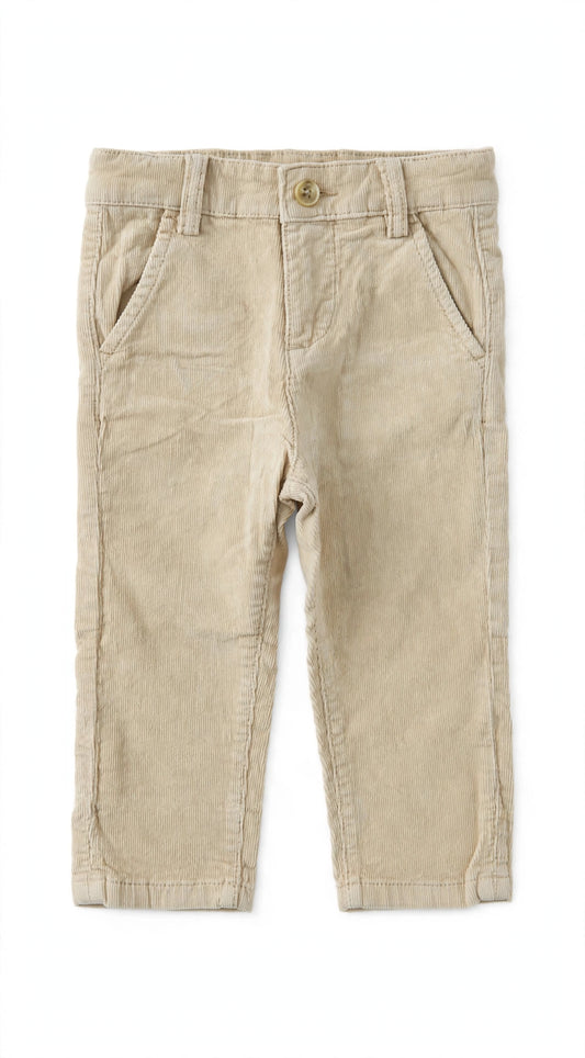 BOBOLI - pantalone velluto costine beige- invernale