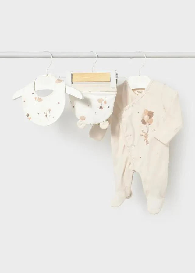 MAYORAL-set regalo pigiama beige-invernale