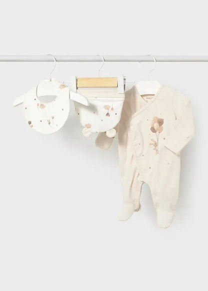 MAYORAL-set regalo pigiama beige-invernale