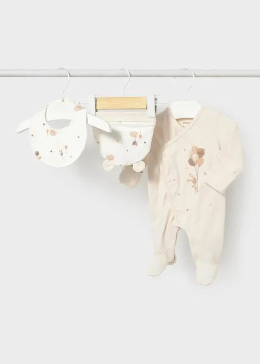 MAYORAL-set regalo pigiama beige-invernale