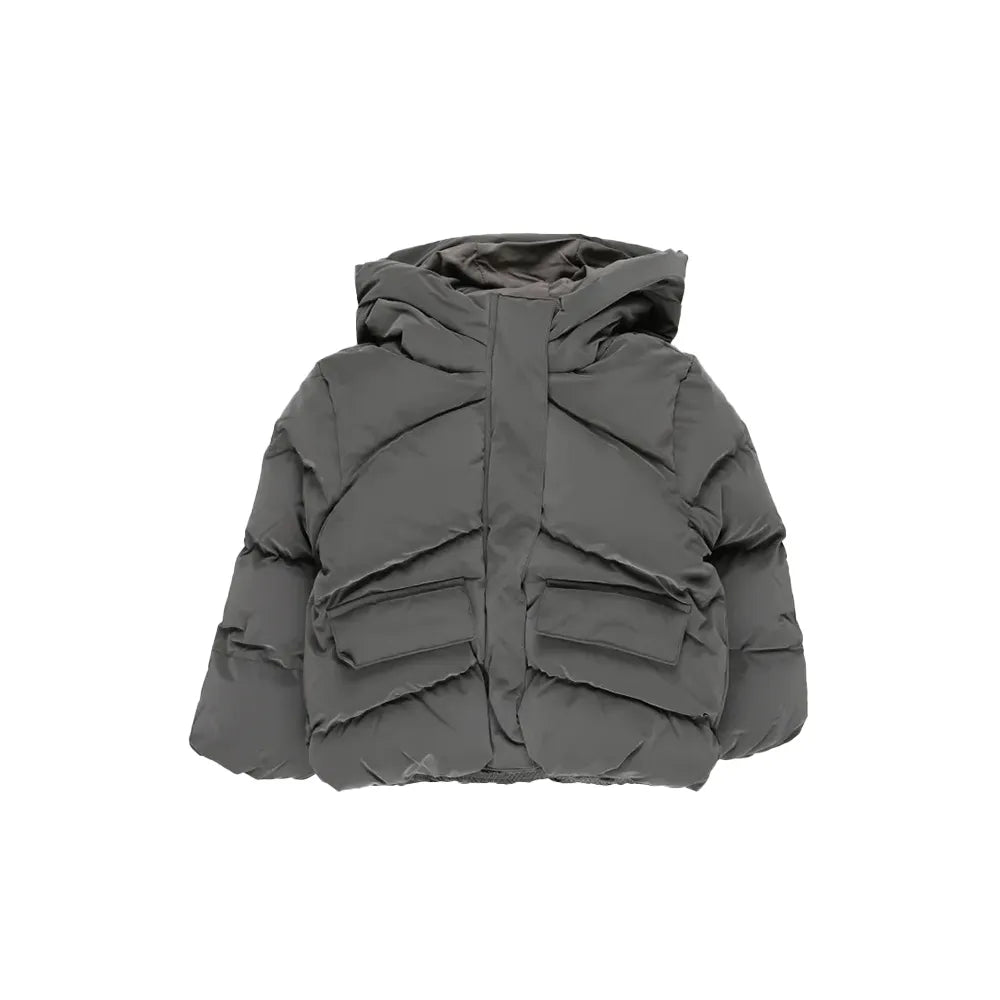 BOBOLI-giubbotto imbottito grigio-invernale