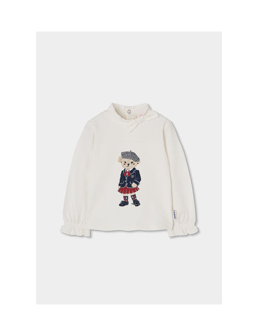 BOBOLI-t-shirt orsetto bianco-invernale