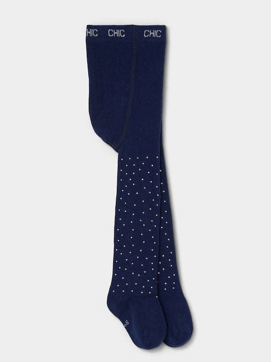 BOBOLI-calzamaglia strass blu -invernale