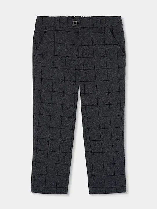BOBOLI - Pantalone a quadri grigio fumo- invernale