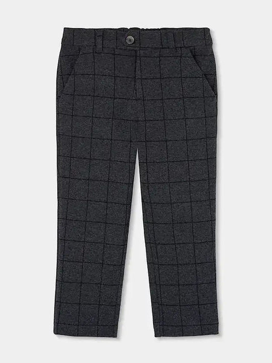 BOBOLI - Pantalone a quadri grigio fumo- invernale