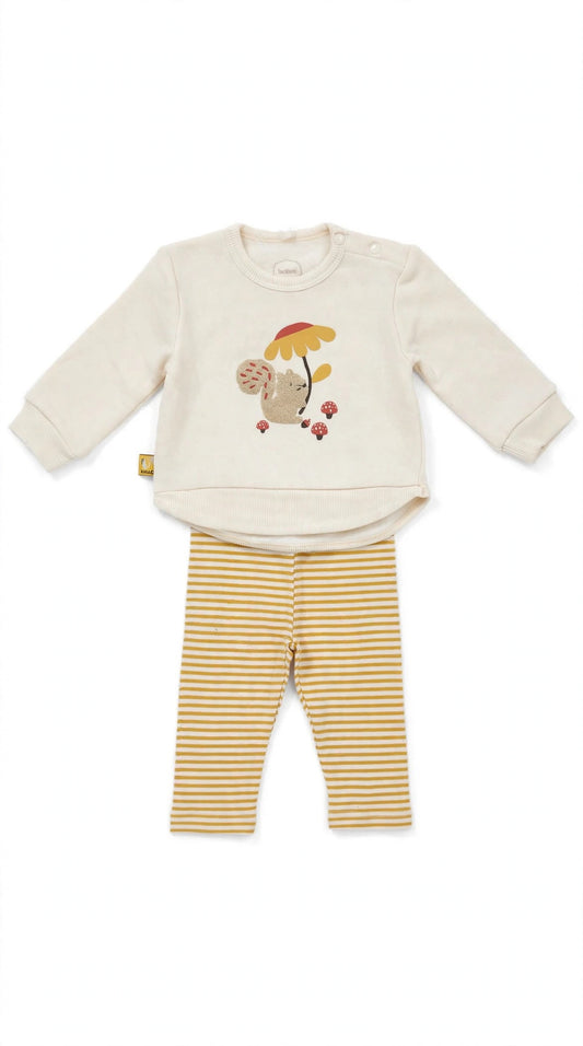 BOBOLI - completo Leggins giallo- invernale