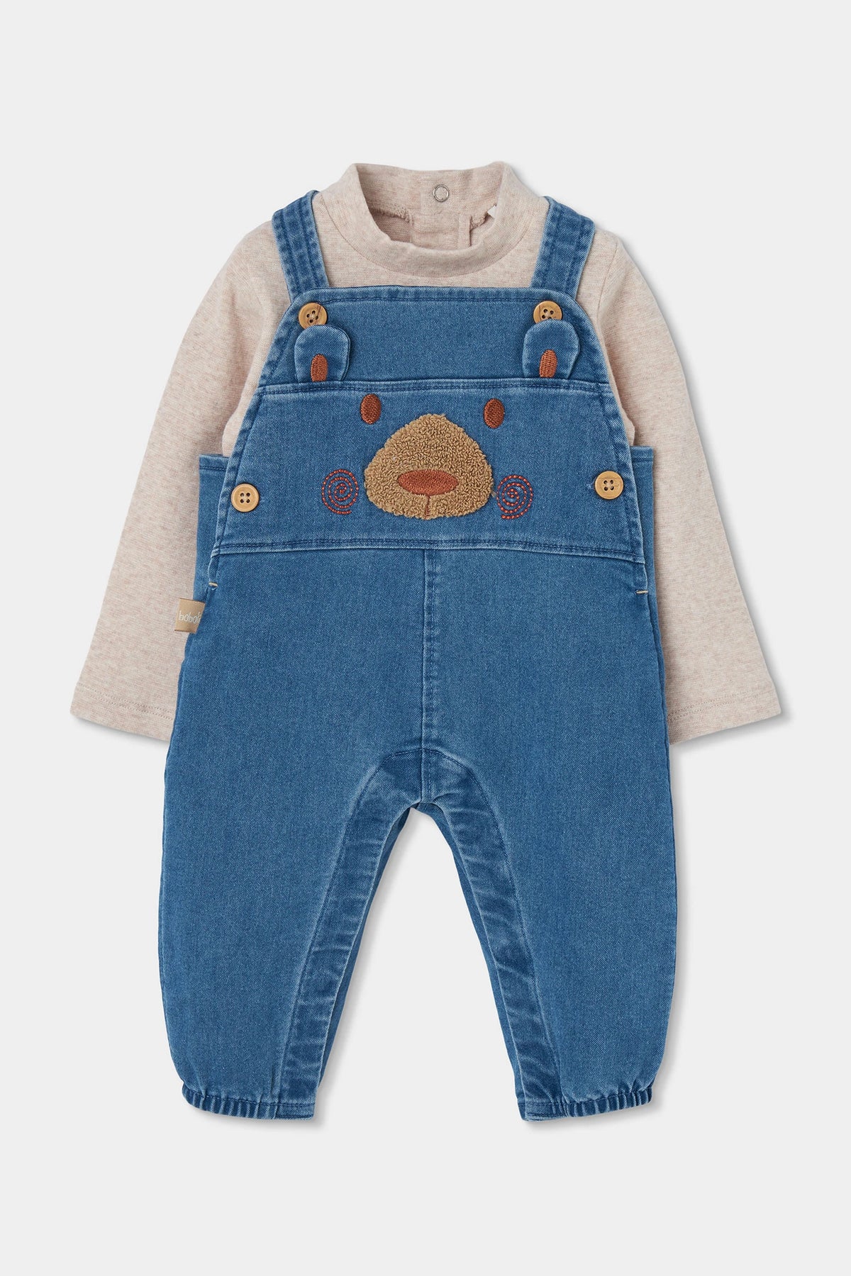 BOBOLI - completo salopette jeans - invernale