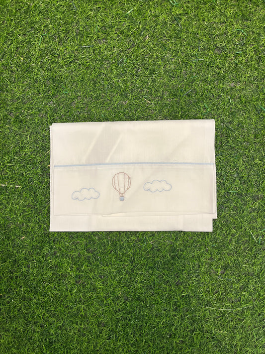 MARLU’ - set lenzuolino mongolfiera cielo/vaniglia corredino p/e - BOY