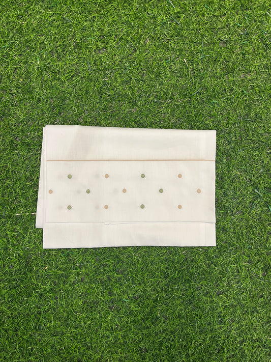 MARLU’ - set lenzuolino bianco/verde oliva corredino p/e