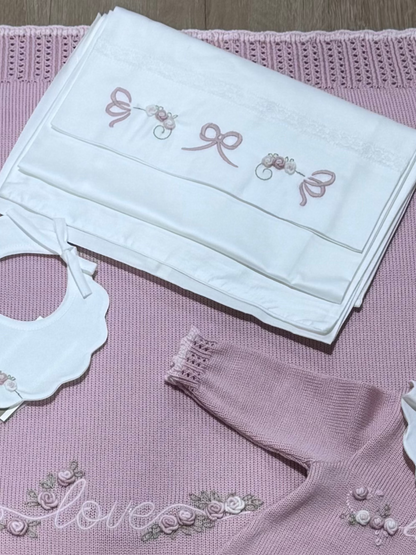 MARLU' - set lenzuolino marsala/rosa (set n. 27 ) - invernale
