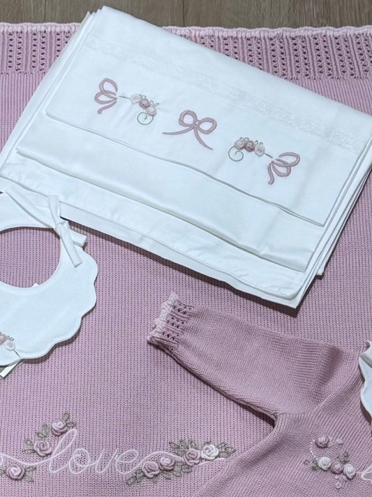 MARLU' - set lenzuolino marsala/rosa (set n. 27 ) - invernale