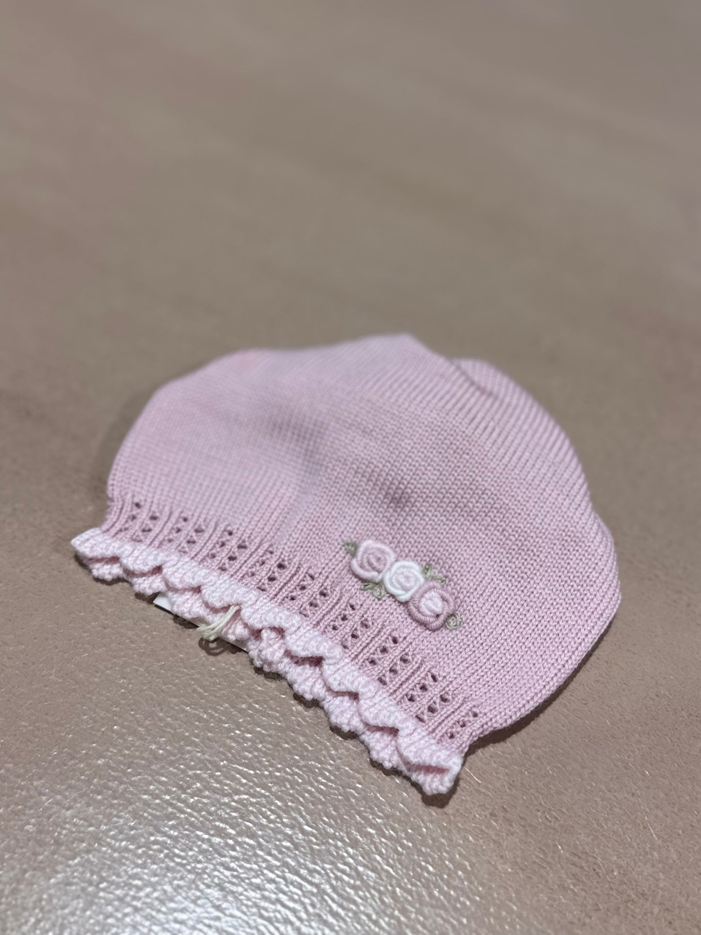 MARLU' - cappellino 100% lana marsala/rosa (set n. 27) - invernale