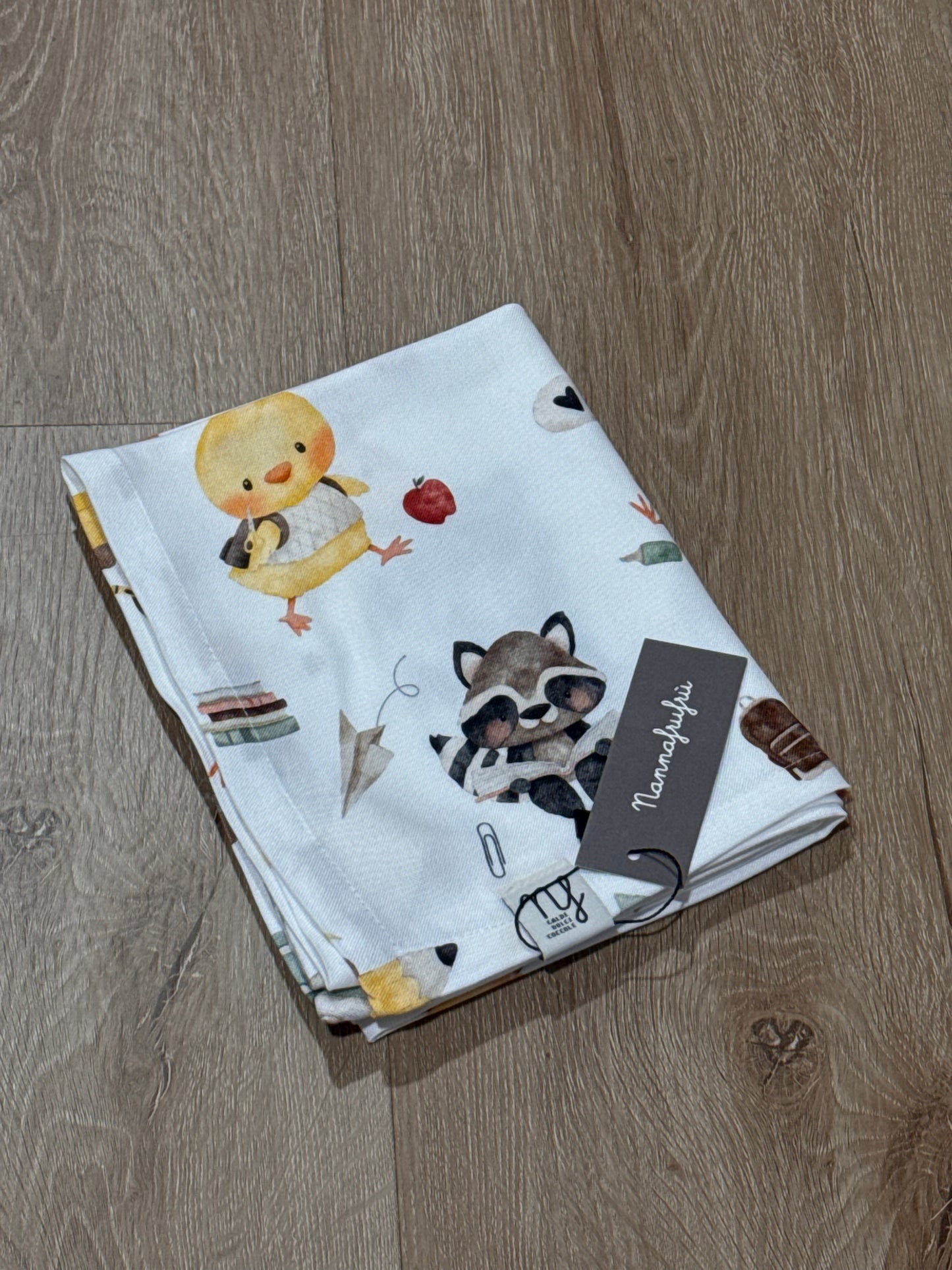 NANNAFRUFRU' - mussola 100% bambo 90x70cm school