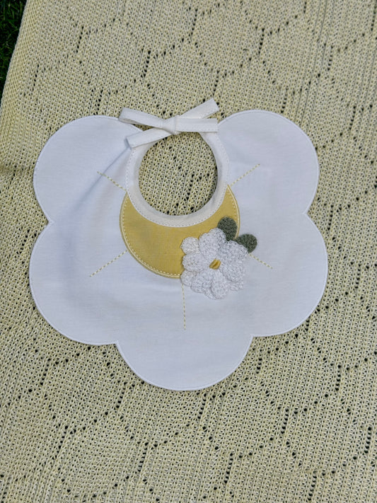 MARLU’ - bavetta bianco/giallo corredino p/e