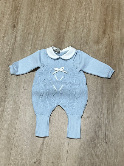 MARLU' - tutina lana 100% cielo/vaniglia (set n 50 ) invernale