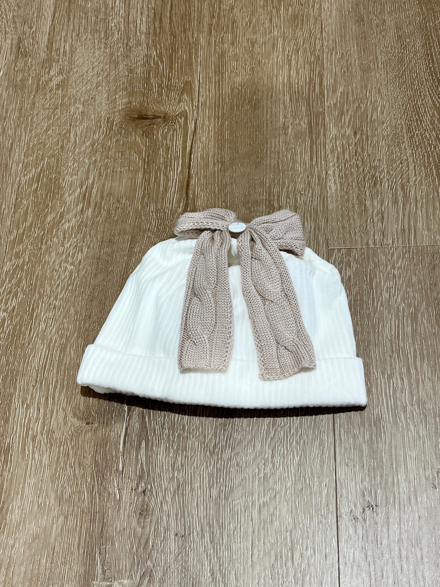MARLU' - cappellino ciniglia vaniglia/cammello unisex ( set n.67) - invernale